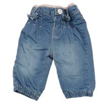 Světlemodré lehké podšité cuff rifle s úpletovým pasem Mothercare