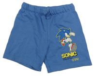 Modré teplákové kraťasy so Sonicem H&M