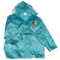 Zelenomodrá lesklá pláštěnka s kapucí - Harry Potter