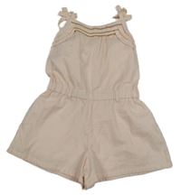 Svetloružový kraťasový overal