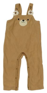 Béžové fleecové laclové tepláky s čumákem 