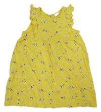Žlté kvetované šaty H&M
