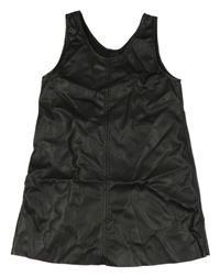 Čierne koženkové zateplené šaty H&M