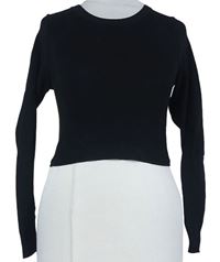 Dámsky čierny crop sveter Zara