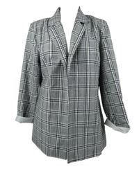 Dámský černo-bílý kostkovaný sakový cardigán MissGuided 