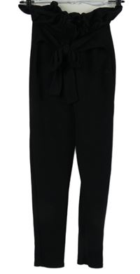 Dámske čierne tregíny s opaskom PrettyLittle Thing