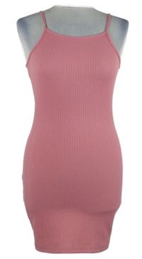 Dámské růžové žebrované minišaty