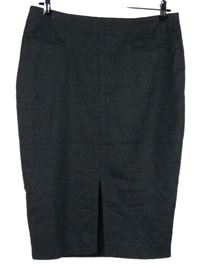 Dámska čierno-sivá vzorovaná púzdrová sukňa Next