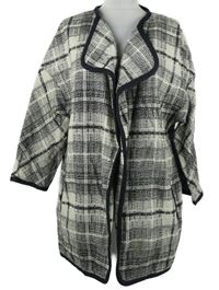 Dámský černo-béžový vzorovaný vlněný cardigán H&M