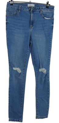 Dámské světlemodré skinny rifle s dírami Denim