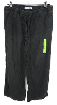 Nové - Dámské tmavošedé baggy teplákové rifle Primark 