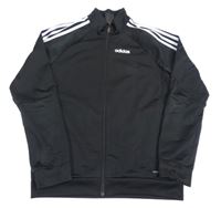 Černá sportovní funčkní propínací mikina s logem Adidas