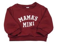 Vínová mikina s nápisom Shein