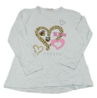 Bílé triko se srdíčky 