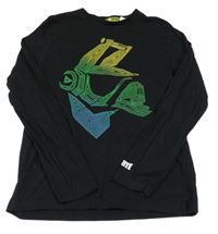 Čierne tričko s potiskem Fortine