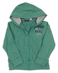 Zelená prepínaci mikina s nápisom a kapucňou Okaidi