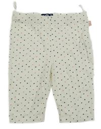 Biele capri legíny s bodkami Seasons