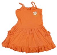 Oranžové šaty s kvetinou Early Days