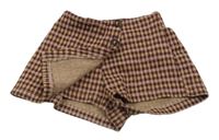 Vínovo-růžovo-žluté sukňové kraťasy Zara