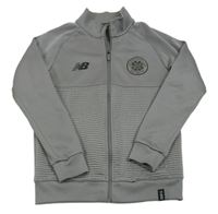 Šedo-žebrovaná fotbalová propínací mikina - Celtic zn. New Balance