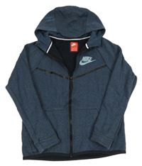Tmavomodrá propínací mikina s kapucí Nike