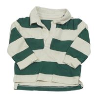 Zeleno-bílé pruhované polo triko Primark