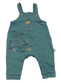 Zelenošedé laclové tepláky se slonem