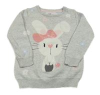 Sivý sveter so zajícem Yd.