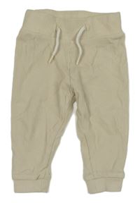 Béžové rebrované tepláky Dopodopo