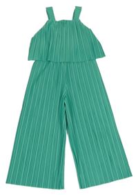 Zelený plisovaný nohavicový overal C&A
