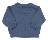 Modrá melírovaná mikina s nápisom F&F