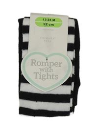 Nové -Černo-bílé pruhované punčocháče Primark