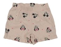 Svetloružové bavlnené kraťasy s Minnie George