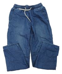 Modré teplákové jogger rifle H&M