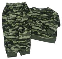 Khaki army plyšové pyžama M&Co.