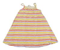 Farebné pruhované bavlnené šaty Topolino