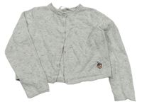 Sivý prepínaci crop sveter s bodkami Coccodrillo