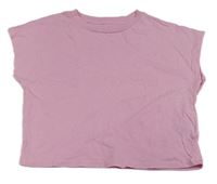 Svetloružové crop tričko H&M