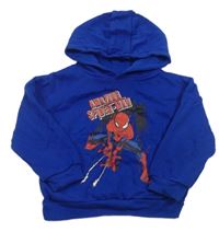 Kobaltově modrá mikina so Spider-manem a kapucňou Marvel