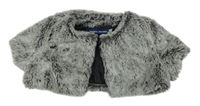 Sivé kožušinové podšité bolerko