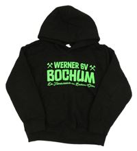 Čierna mikina s nápisom a kapucňou Awdis