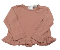 Staroružové tričko s volánikmi H&M