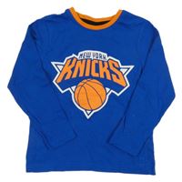 Kobaltově modré triko s potiskem Primark