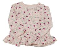 Světlerůžová tunika s beruškami a puntíky Manguun