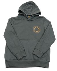 Tmavosivá mikina s nápismi a kapucňou Name it