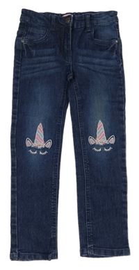 Tmavomodré rifle s jednorožci Impidimpi