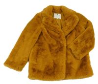 Medová kožešinová podšitá bunda F&F