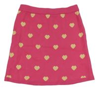 Ružová pletená sukňa so srdiečkami Primark