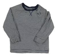 Tmavomodro-bílé pruhované triko George