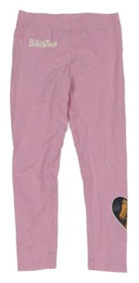 Ružové legíny s obrázkem Bibi&Tina